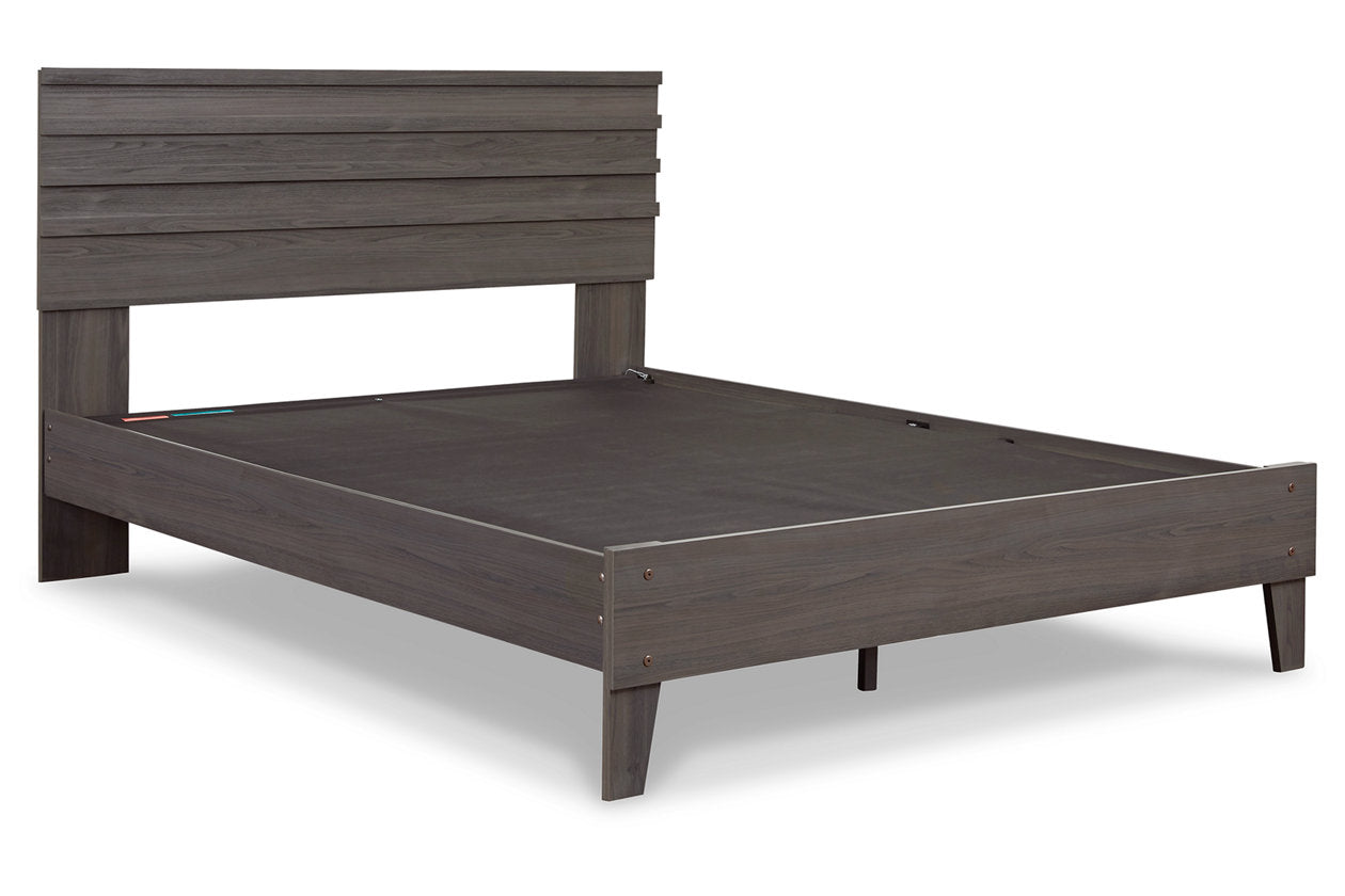 Brymont Dark Gray Queen Panel Platform Bed - SET | EB1011-113 | EB1011-157 - Bien Home Furniture &amp; Electronics