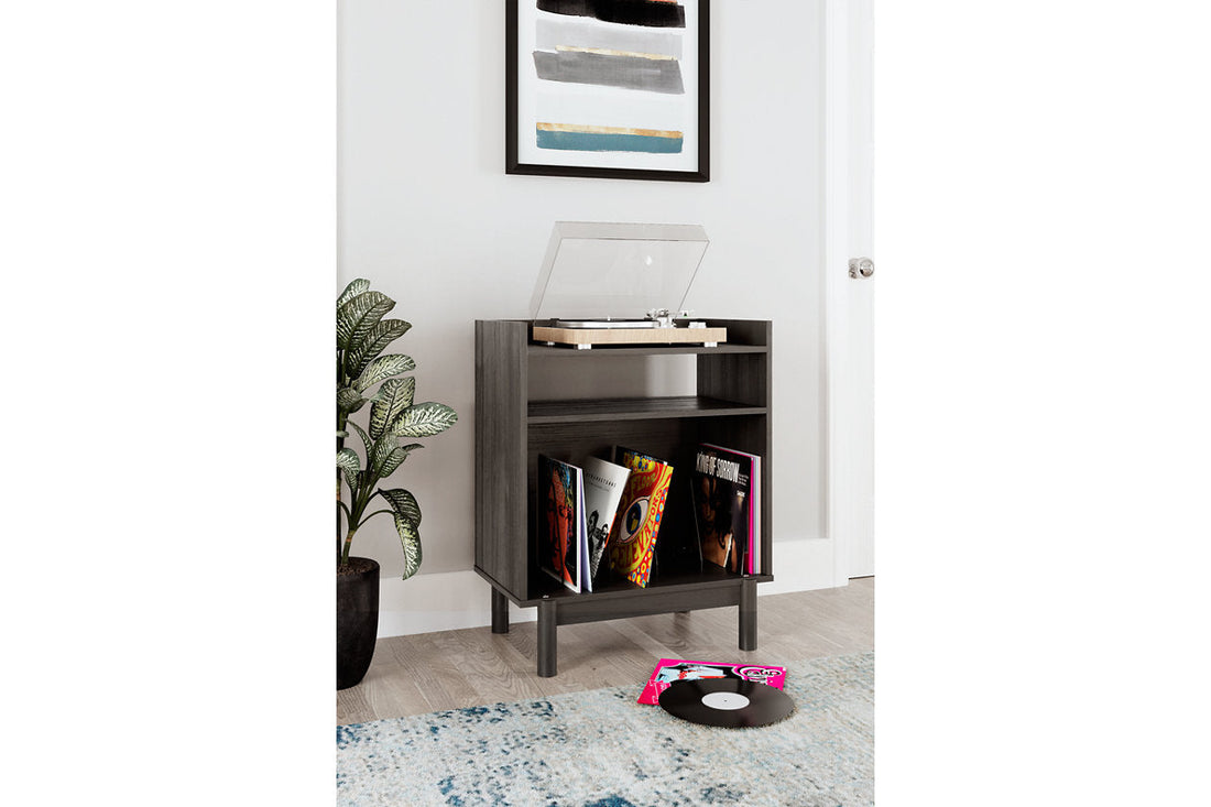 Brymont Dark Gray Turntable Accent Console - EA1011-120 - Bien Home Furniture &amp; Electronics