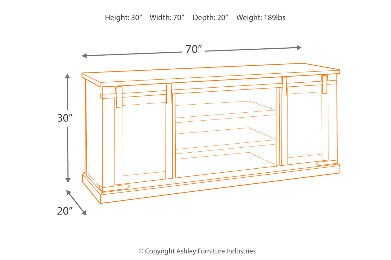 Budmore Rustic Brown 70&quot; TV Stand - W562-68 - Bien Home Furniture &amp; Electronics