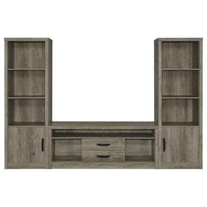 Burke 3-piece Entertainment Center Grey Driftwood - 701024-SET - Bien Home Furniture &amp; Electronics