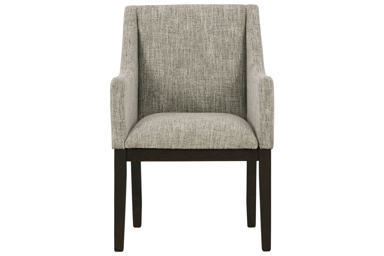 Burkhaus Dark Brown Dining Arm Chair, Set of 2 - D984-01A - Bien Home Furniture &amp; Electronics