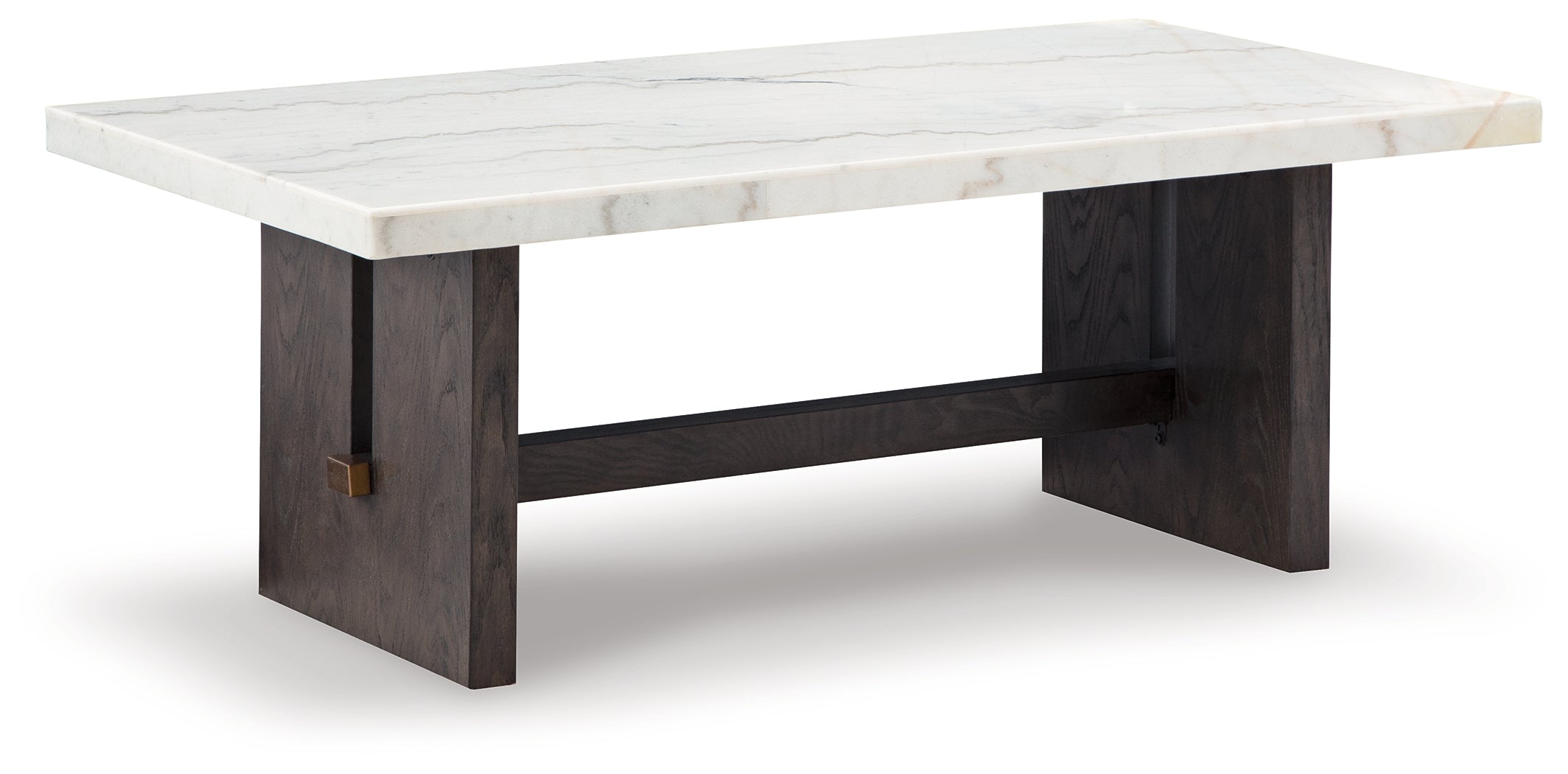 Burkhaus White/Dark Brown Coffee Table - T779-1 - Bien Home Furniture &amp; Electronics