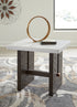 Burkhaus White/Dark Brown End Table - T779-3 - Bien Home Furniture & Electronics