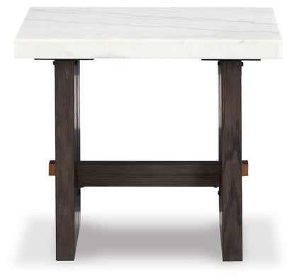 Burkhaus White/Dark Brown End Table - T779-3 - Bien Home Furniture &amp; Electronics