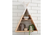 Cadel White/Natural Wall Shelf - A8010201 - Bien Home Furniture & Electronics