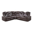 Caelan Dark Brown LED Power Reclining Sectional - 9366DB*SC - Bien Home Furniture & Electronics