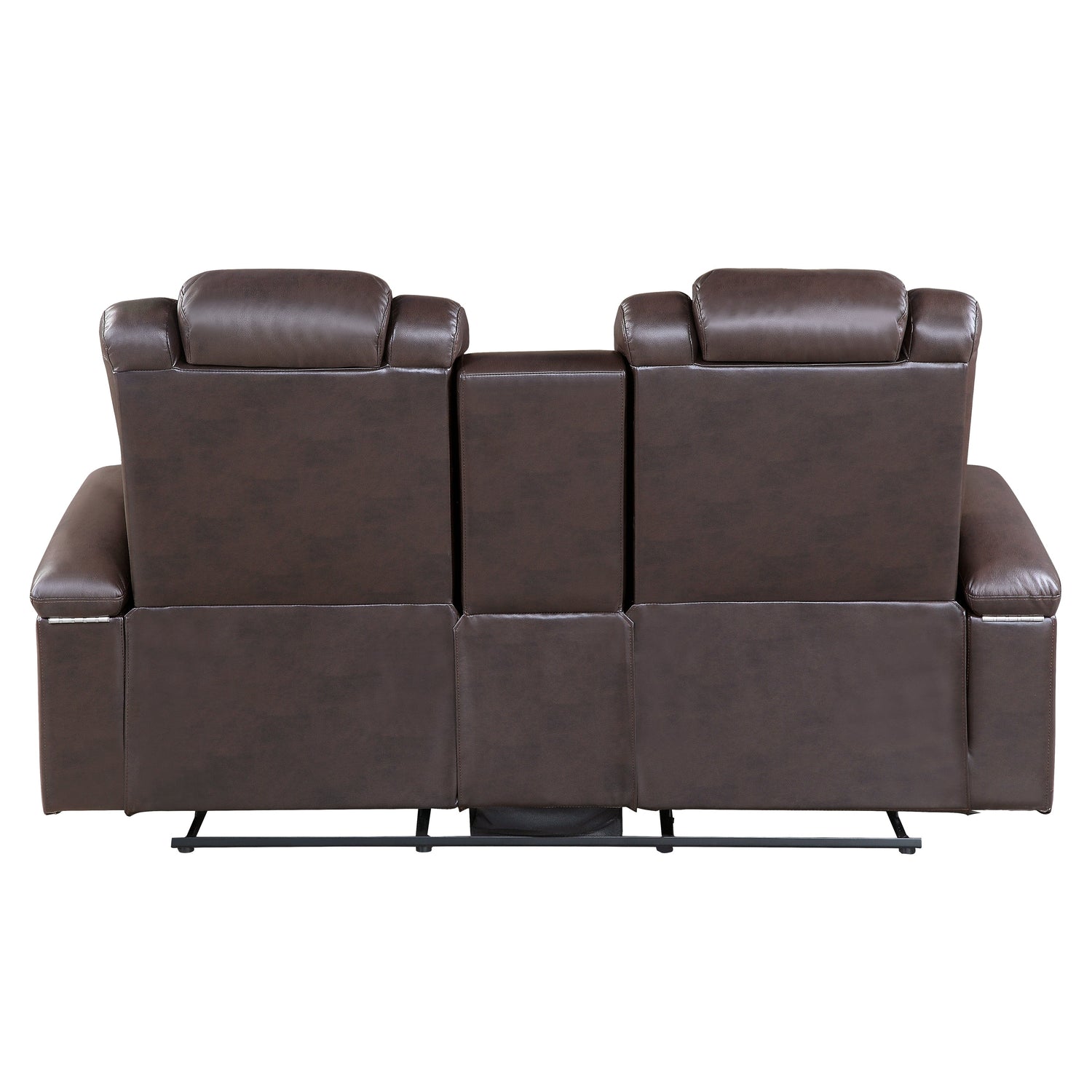 Caelan Dark Brown Power Double Reclining Loveseat - 9366DB-2PWH - Bien Home Furniture &amp; Electronics