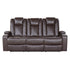 Caelan Dark Brown Power Double Reclining Sofa - 9366DB-3PWH - Bien Home Furniture & Electronics