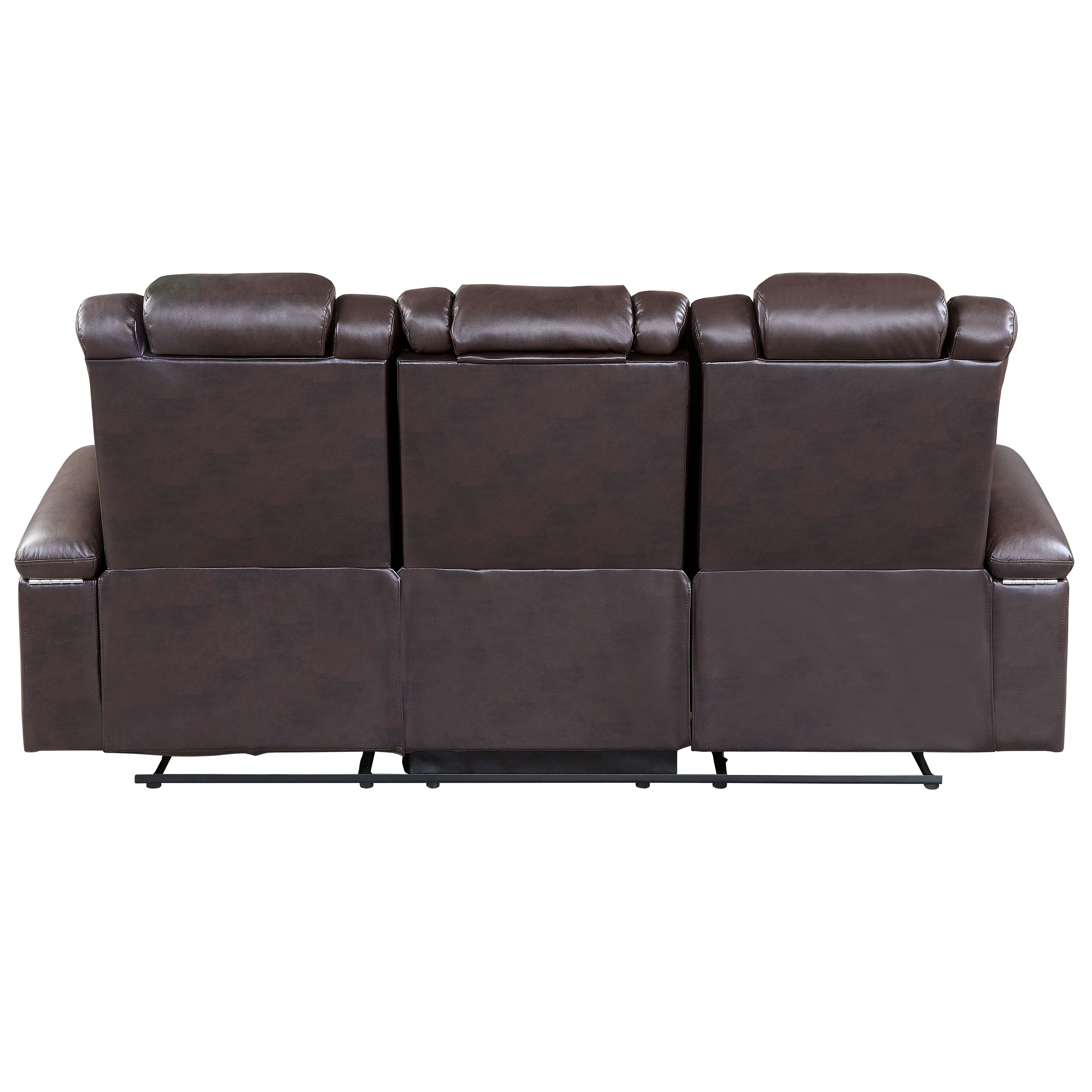 Caelan Dark Brown Power Double Reclining Sofa - 9366DB-3PWH - Bien Home Furniture &amp; Electronics