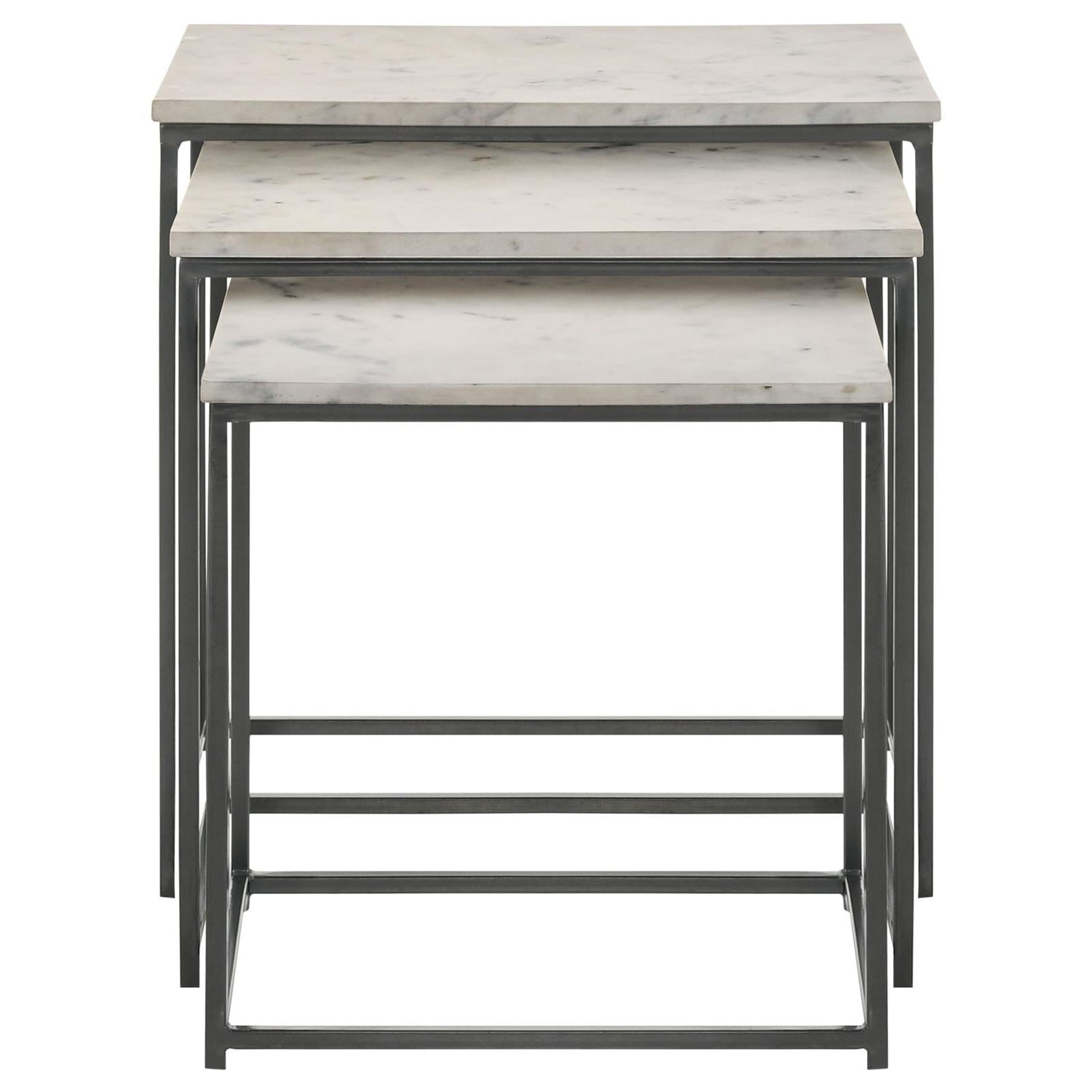 Caine 3-Piece Nesting Table with Marble Top - 936016 - Bien Home Furniture &amp; Electronics