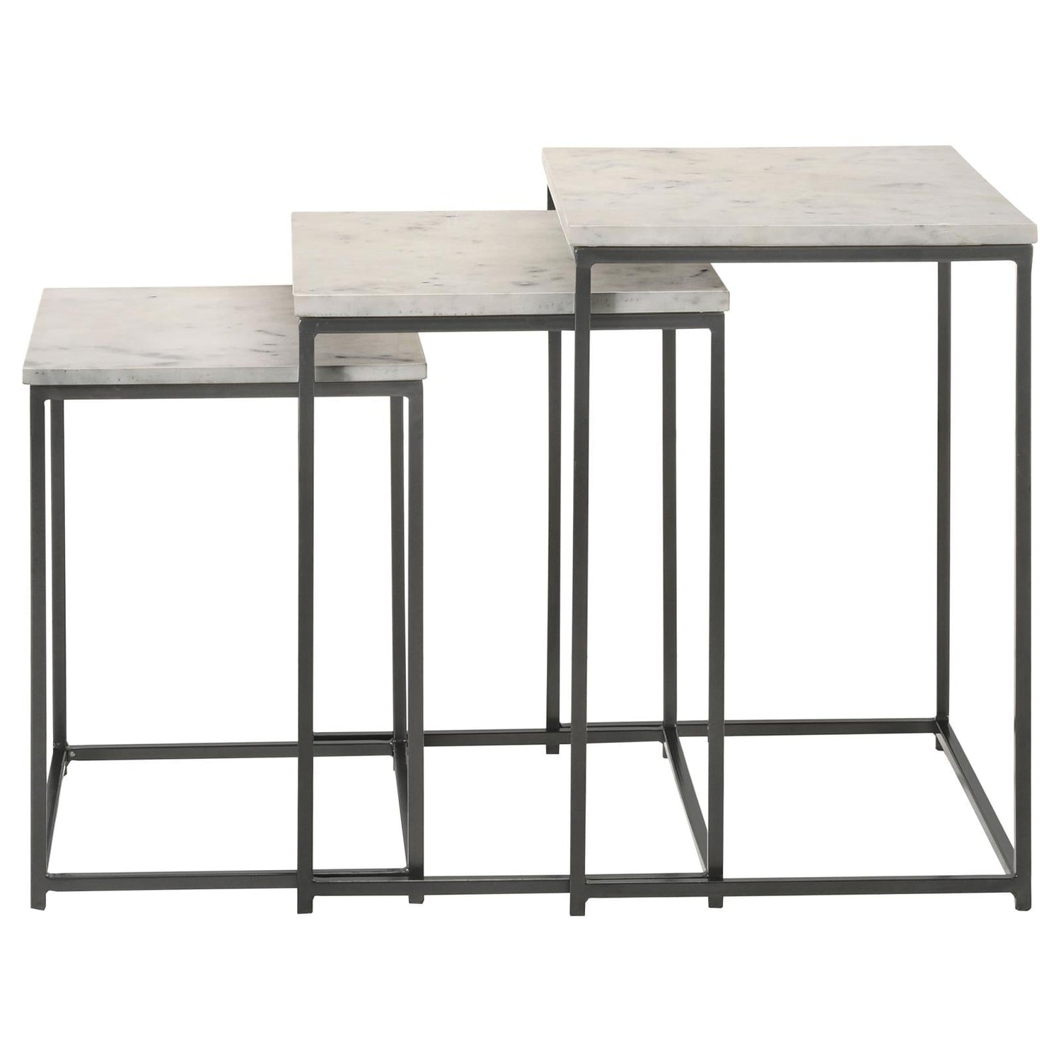 Caine 3-Piece Nesting Table with Marble Top - 936016 - Bien Home Furniture &amp; Electronics