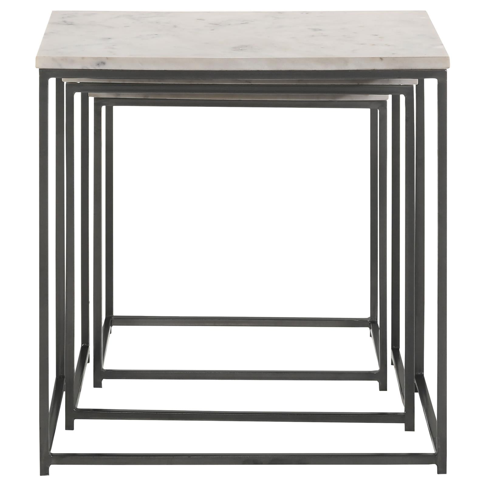 Caine 3-Piece Nesting Table with Marble Top - 936016 - Bien Home Furniture &amp; Electronics