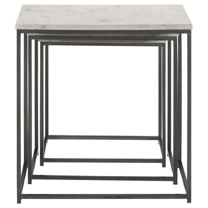 Caine 3-Piece Nesting Table with Marble Top - 936016 - Bien Home Furniture &amp; Electronics