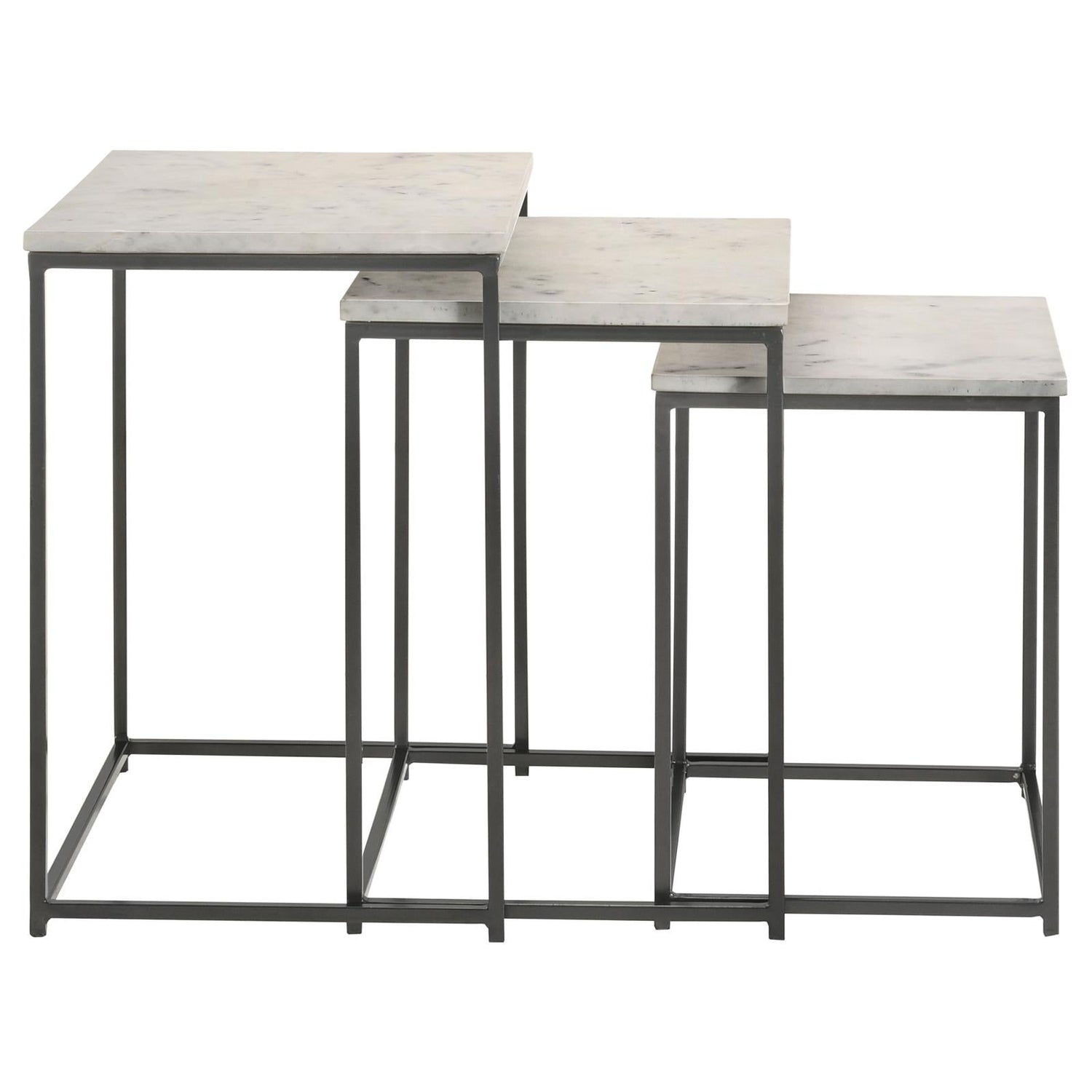 Caine 3-Piece Nesting Table with Marble Top - 936016 - Bien Home Furniture &amp; Electronics