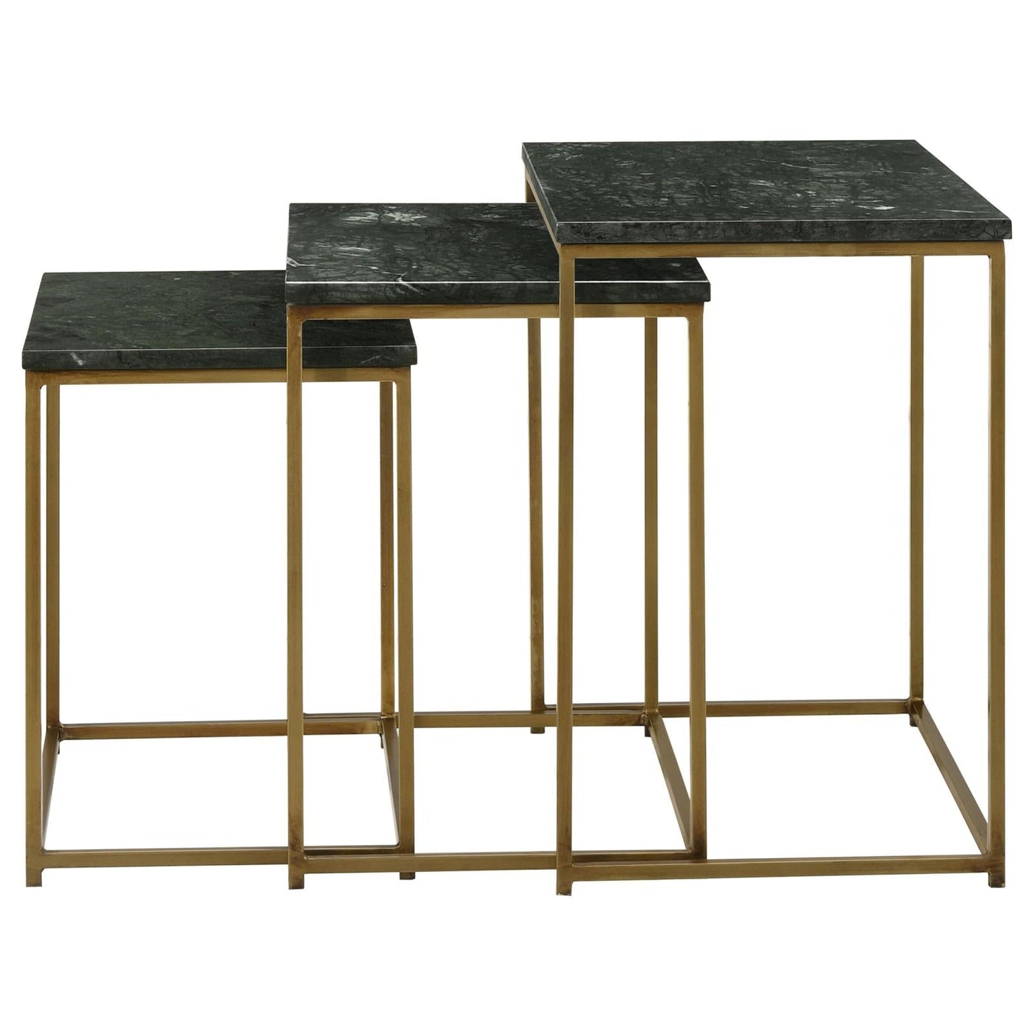 Caine 3-Piece Nesting Table with Marble Top - 936017 - Bien Home Furniture &amp; Electronics