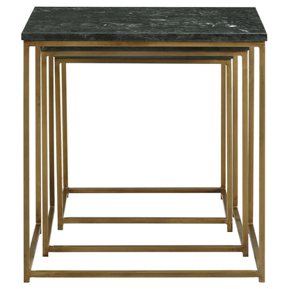 Caine 3-Piece Nesting Table with Marble Top - 936017 - Bien Home Furniture &amp; Electronics