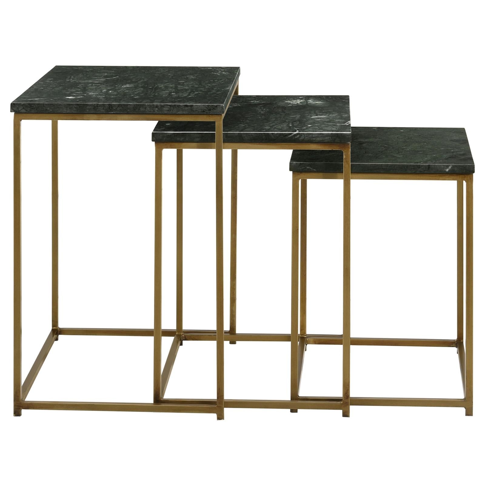 Caine 3-Piece Nesting Table with Marble Top - 936017 - Bien Home Furniture &amp; Electronics