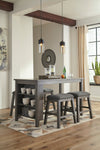 Caitbrook Gray 5-Piece Counter Height Set w/ Stools - SET | D388-13 | D388-024(2) - Bien Home Furniture & Electronics