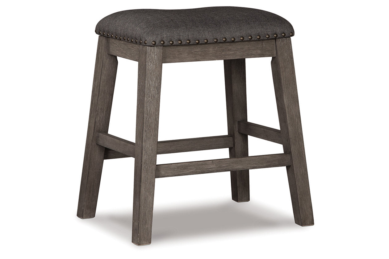 Caitbrook Gray Counter Height Upholstered Barstool, Set of 2 - D388-024 - Bien Home Furniture &amp; Electronics