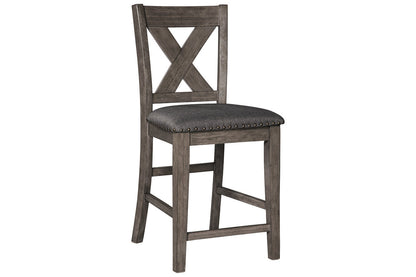 Caitbrook Gray Counter Height Upholstered Barstool, Set of 2 - D388-124 - Bien Home Furniture &amp; Electronics