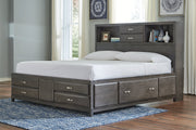 Caitbrook Gray Queen Storage Bed with 8 Drawers - SET | B476-64 | B476-65 | B476-98 - Bien Home Furniture & Electronics