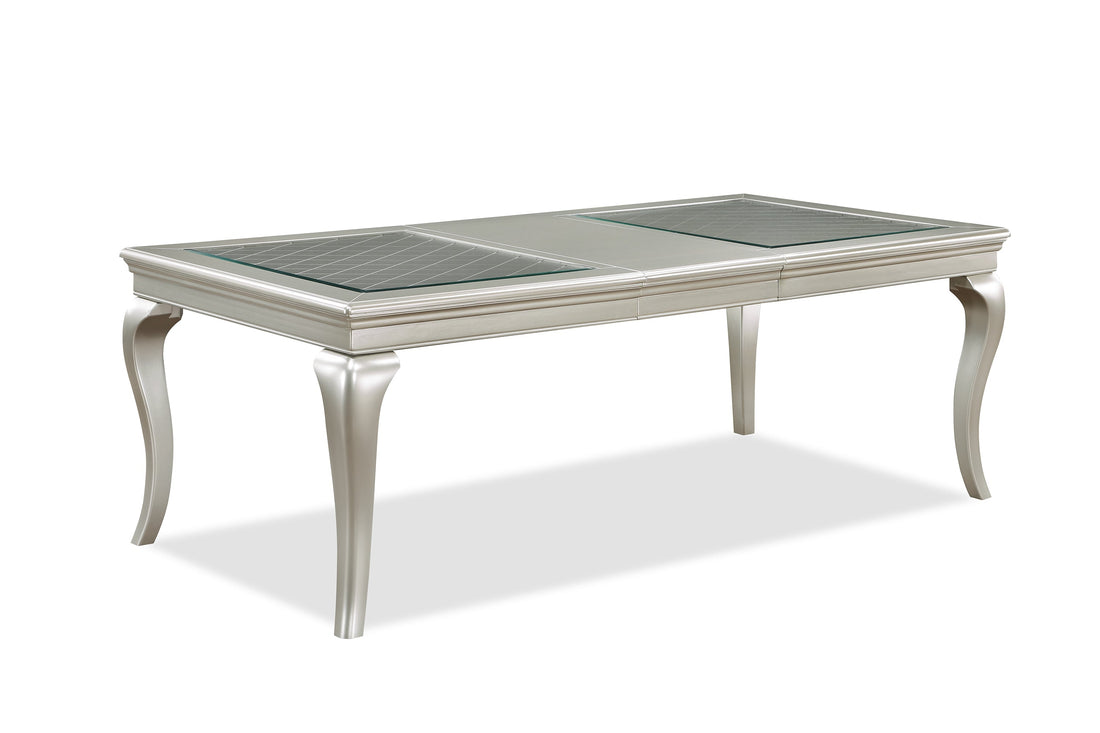 Caldwell Silver Champagne Extendable Dining Table - 2264T-4284 - Bien Home Furniture &amp; Electronics