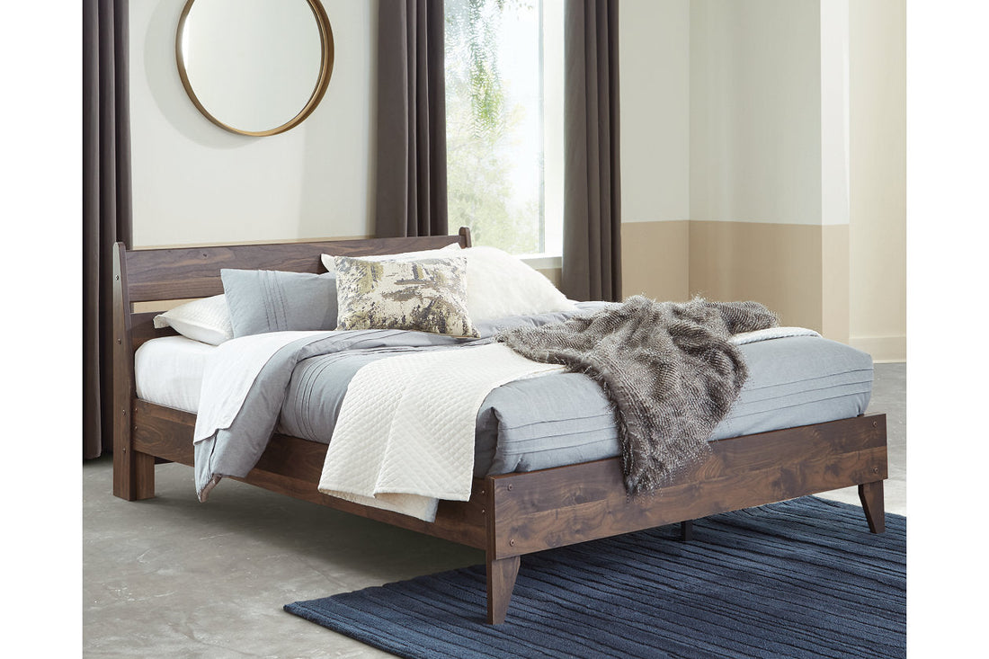 Calverson Mocha Full Panel Platform Bed - SET | EB3660-112 | EB3660-156 - Bien Home Furniture &amp; Electronics