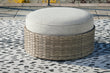 Calworth Beige Outdoor Ottoman with Cushion - P458-814 - Bien Home Furniture & Electronics