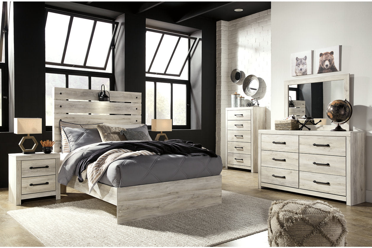 Cambeck Whitewash Full Panel Bed - SET | B192-84 | B192-86 | B192-87 - Bien Home Furniture &amp; Electronics