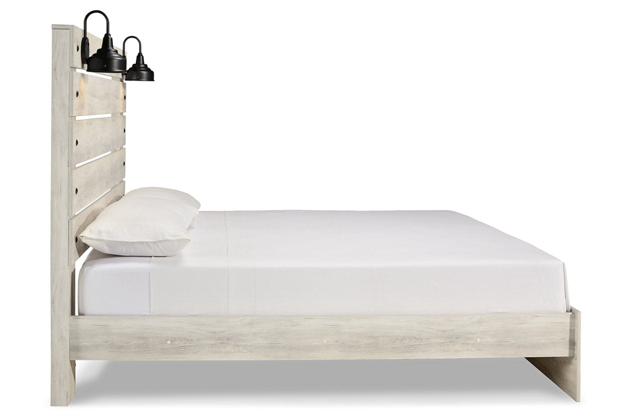 Cambeck Whitewash King Panel Bed - SET | B192-56 | B192-58 | B192-97 - Bien Home Furniture &amp; Electronics