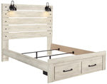 Cambeck Whitewash Queen Storage Footboard - B192-54S - Bien Home Furniture &amp; Electronics