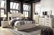 Cambeck Whitewash Side Storage Platform Bedroom Set - SET | B192-56 | B192-58 | B192-160 | B192-31 | B192-36 | B192-92 | B192-46 | B100-14 - Bien Home Furniture & Electronics
