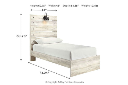 Cambeck Whitewash Twin Panel Bed - SET | B192-52 | B192-53 | B192-83 - Bien Home Furniture &amp; Electronics