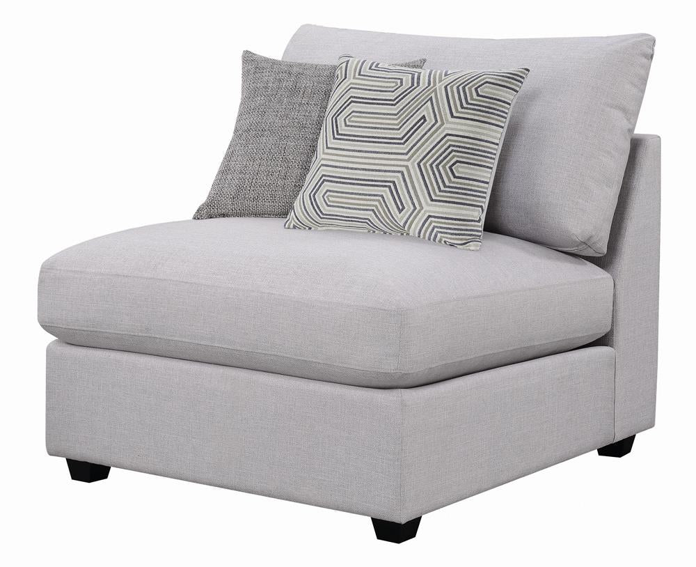 Cambria Gray Upholstered Armless Chair - 551511 - Bien Home Furniture &amp; Electronics