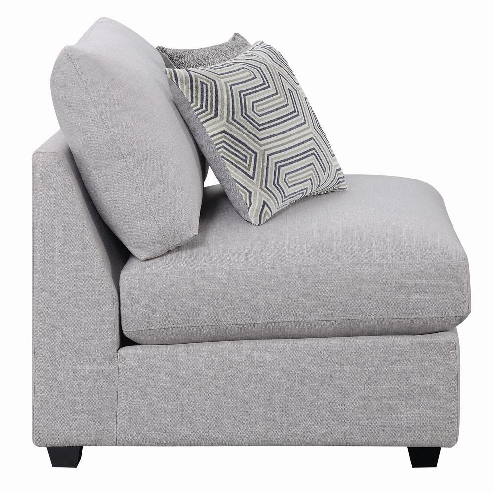 Cambria Gray Upholstered Armless Chair - 551511 - Bien Home Furniture &amp; Electronics