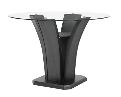 Camelia Dove Gray Round Counter Height Table - SET | 1716DVT-54-BSL | 1716DVT-54RD-GL - Bien Home Furniture &amp; Electronics