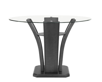 Camelia Dove Gray Round Counter Height Table - SET | 1716DVT-54-BSL | 1716DVT-54RD-GL - Bien Home Furniture &amp; Electronics