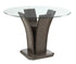 Camelia Gray Round Glass-Top Counter Height Table - SET | 1710GY-T-54-BAS | 1710GY-T-54-LEG | 1710T-54RD-GL - Bien Home Furniture & Electronics
