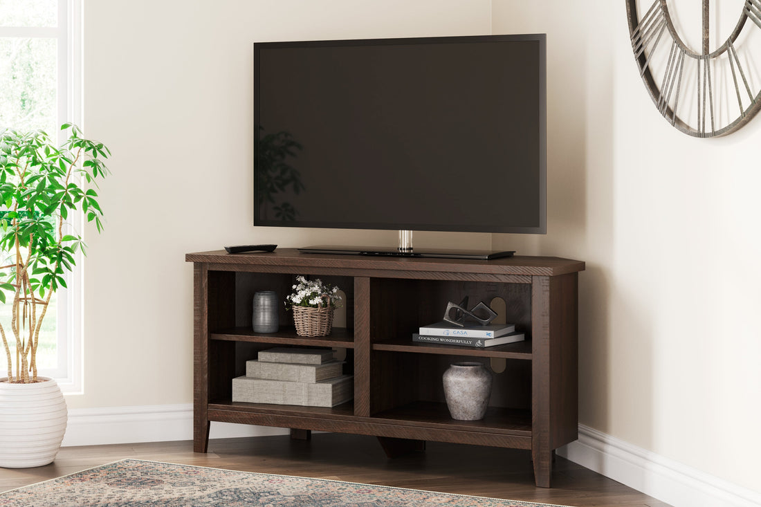 Camiburg Warm Brown Corner TV Stand - W283-46 - Bien Home Furniture &amp; Electronics