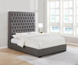 Camille California King Button Tufted Bed Gray - 300621KW - Bien Home Furniture & Electronics