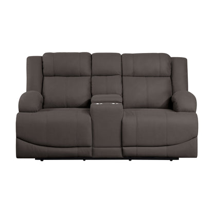 Camryn Chocolate Power Double Reclining Loveseat - 9207CHC-2PW - Bien Home Furniture &amp; Electronics