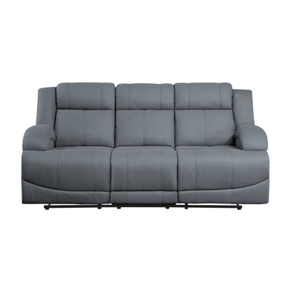 Camryn Graphite Blue Double Reclining Sofa - 9207GPB-3 - Bien Home Furniture &amp; Electronics