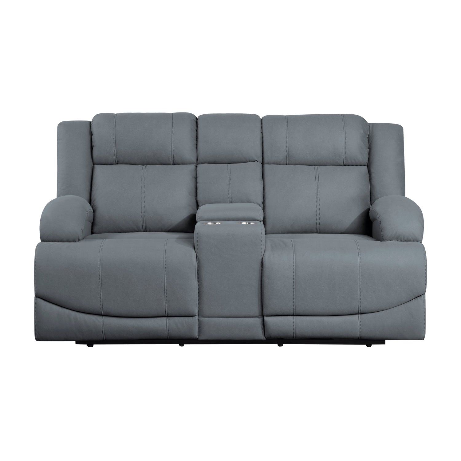 Camryn Graphite Blue Power Double Reclining Loveseat - 9207GPB-2PW - Bien Home Furniture &amp; Electronics