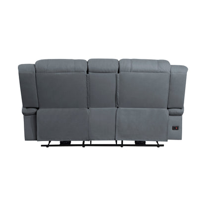 Camryn Graphite Blue Power Double Reclining Loveseat - 9207GPB-2PW - Bien Home Furniture &amp; Electronics