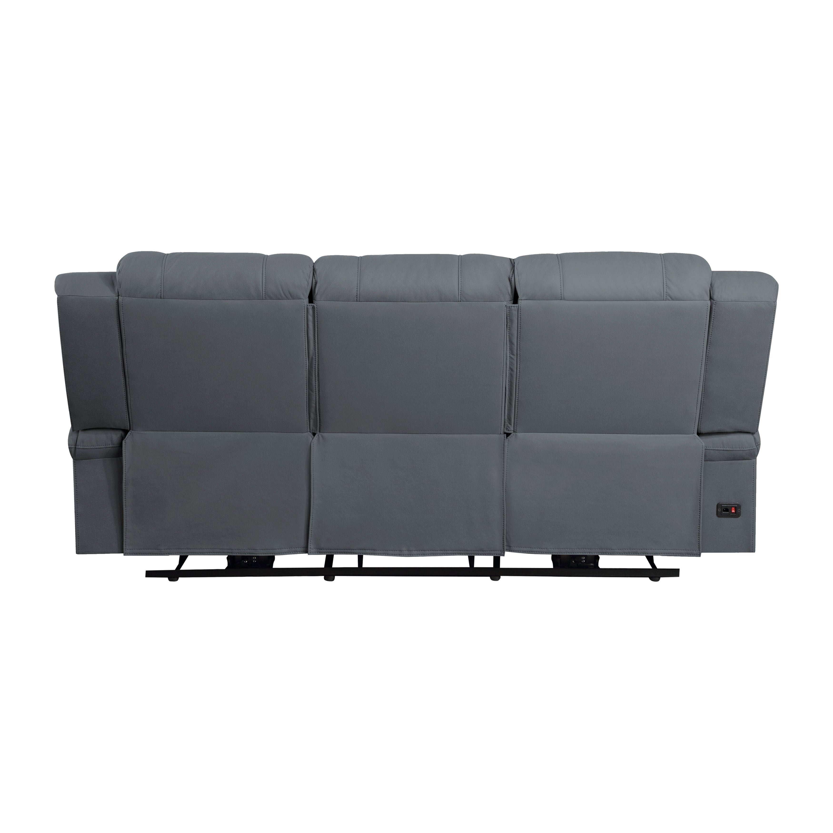 Camryn Graphite Blue Power Double Reclining Sofa - 9207GPB-3PW - Bien Home Furniture &amp; Electronics