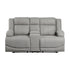 Camryn Gray Double Reclining Loveseat with Center Console - 9207GRY-2 - Bien Home Furniture & Electronics