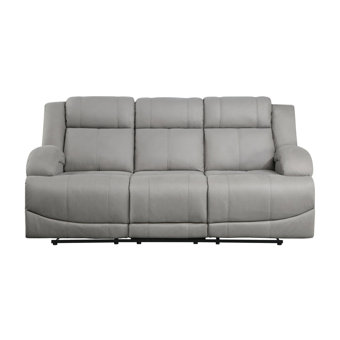 Camryn Gray Double Reclining Sofa - 9207GRY-3 - Bien Home Furniture &amp; Electronics