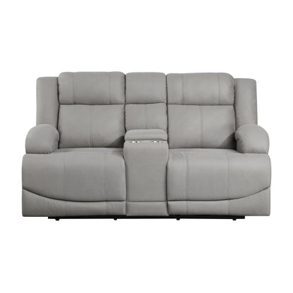 Camryn Gray Power Double Reclining Loveseat - 9207GRY-2PW - Bien Home Furniture &amp; Electronics