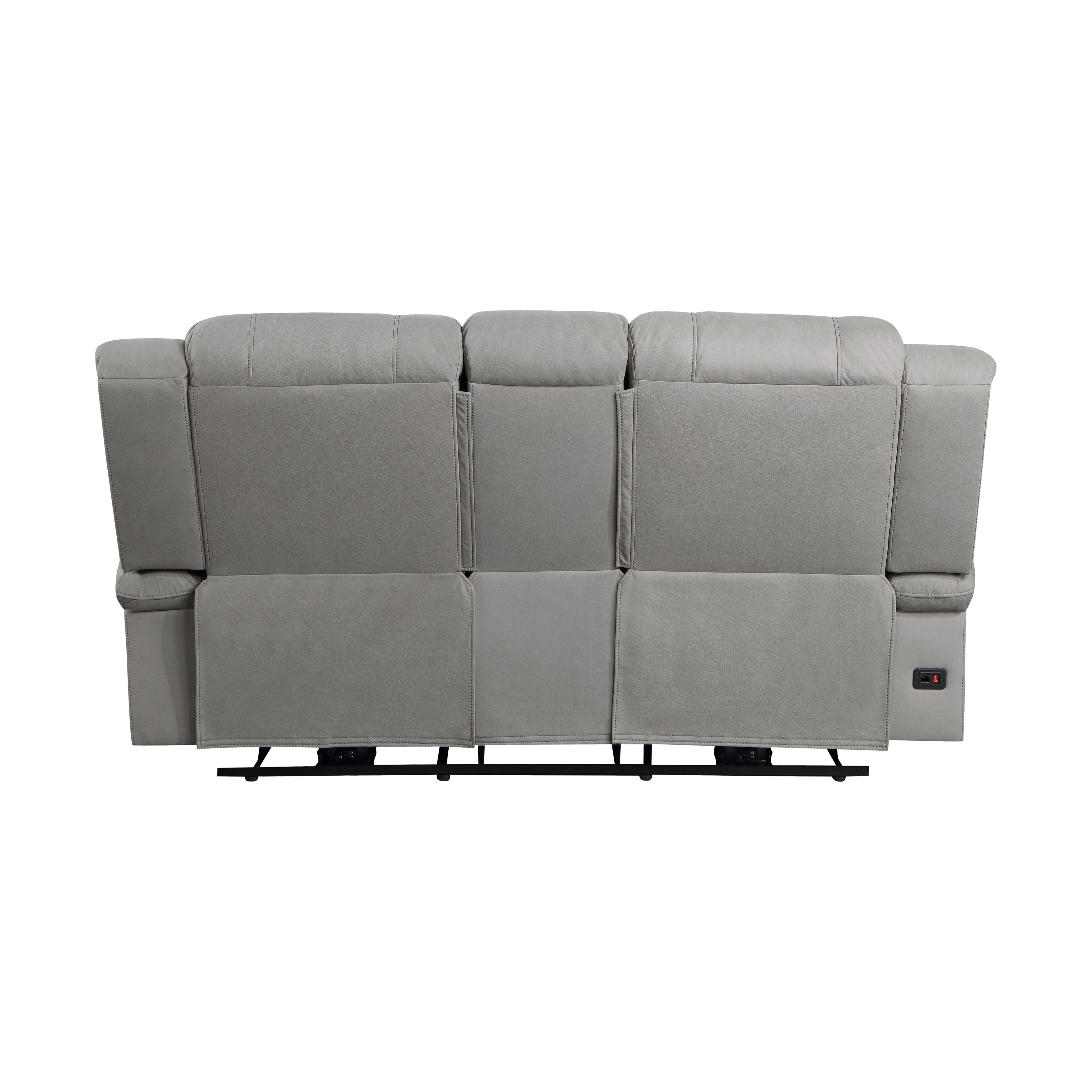 Camryn Gray Power Double Reclining Loveseat - 9207GRY-2PW - Bien Home Furniture &amp; Electronics