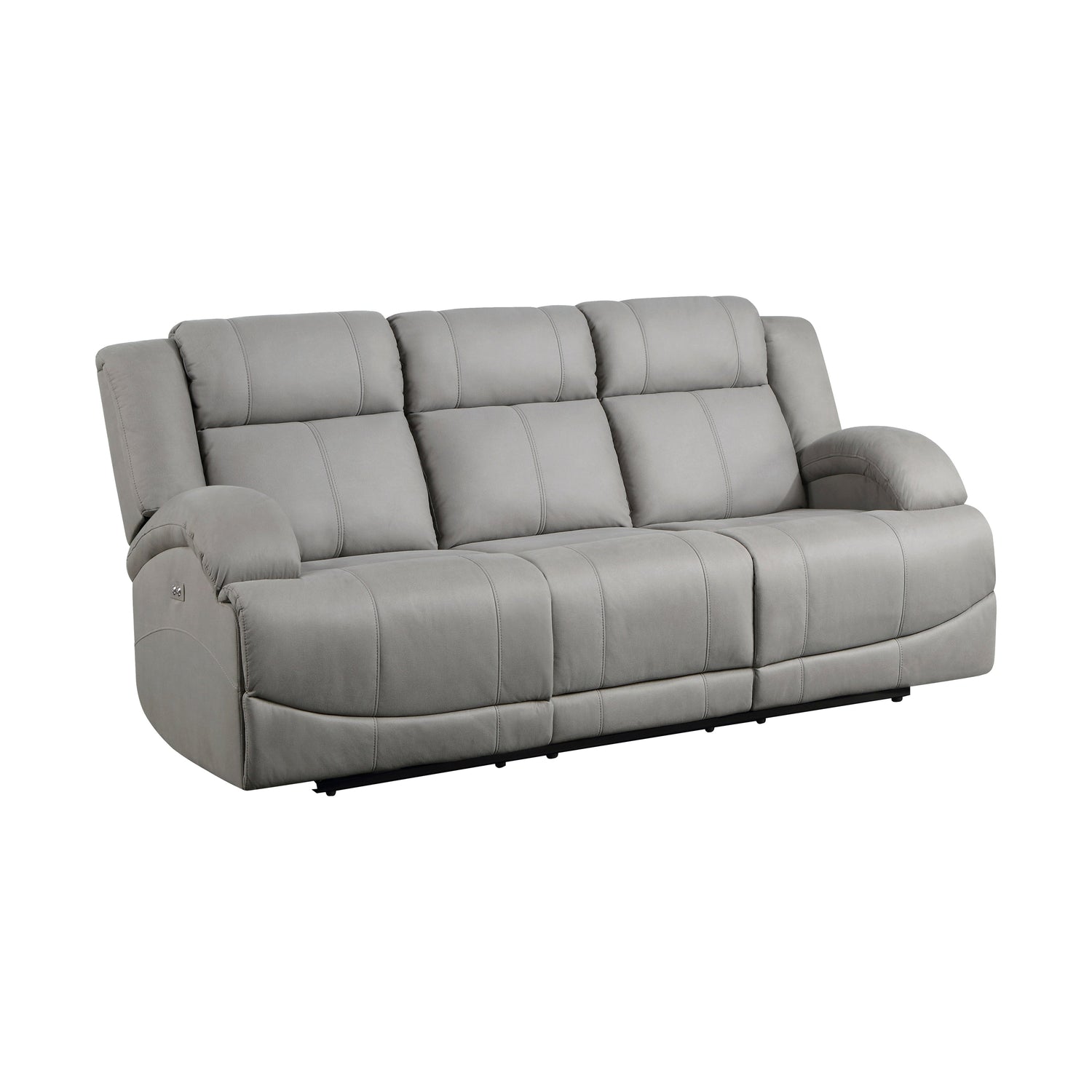 Camryn Gray Power Double Reclining Sofa - 9207GRY-3PW - Bien Home Furniture &amp; Electronics